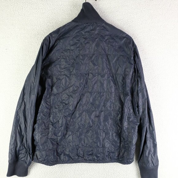 John Varvatos Jacket Mens Extra Large Blue Satin Snap Lightweight Bomber Sporty - Picture 4 of 8